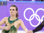 最新2018平昌冬奥会法国冰舞代表队美女队员动作幅度过大且没带乳贴粉奶头跳了出来后被发现1080P超清